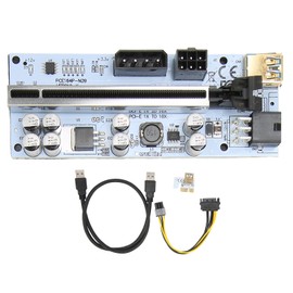 PCIE Riser Card 8 Firm Capacitors Strong Anti Interference GPU 1X to X16 for Windows 7 for Windows 10