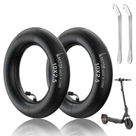 Amitor 2 Pack 10x2.5 Inner Tubes with 2 Tyre Levers, Thicker 60/70-6.5 Scooter Tire Tube Compatible with Nine-bot MAX G30D/G30D 2/G30/G30P/G30LP/Kugoo M4 M4Pro/Soflow So4 Pro Electric Scooter