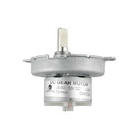 CHANCS DC 12V JS-50 10RPM D-Shaft CW/CCW Gear Synchro Motor Slow Speed Motor Electric Gear Box