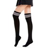 Ammiko Womens Thigh High Socks Cotton Striped Over the Knee