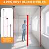 12FT Dust Barrier Poles Kit with Plastic Sheeting (32.8x13.1FT), 2