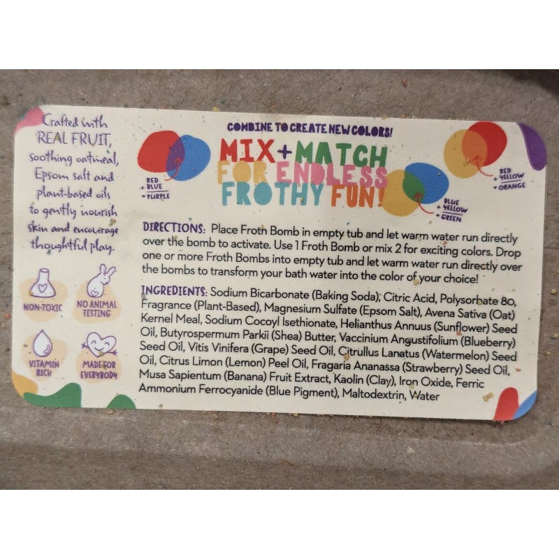 Pacha Soap Co. Color Mixing Froth Bomb 6 Pack