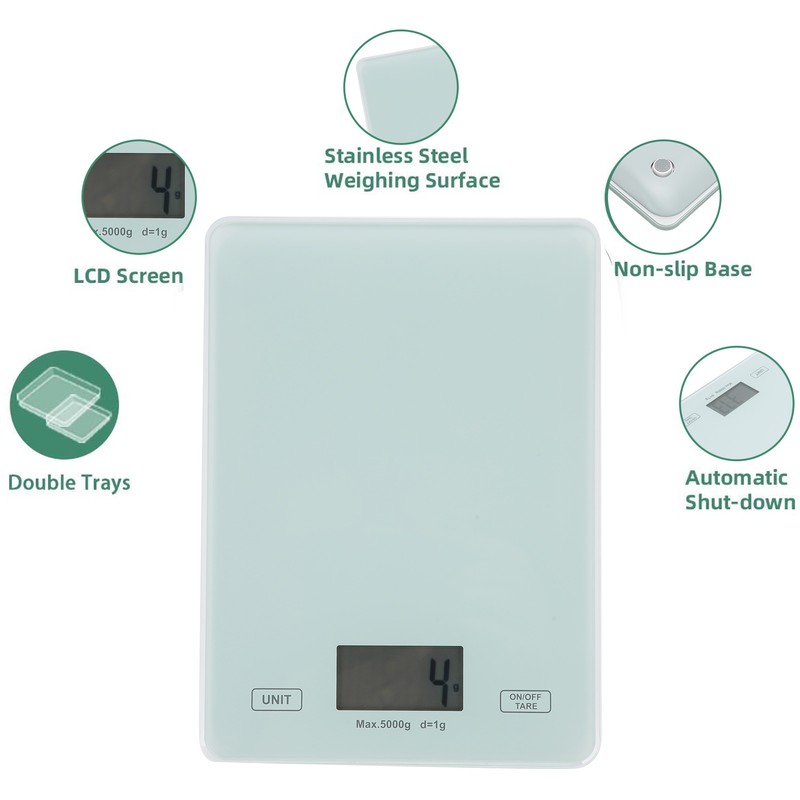 Electronic Scale Portable Digital Food Scale Waterproof Gram Scale for