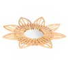Rattan Innovative Art Decoration Makeup Mirror Retro Dressing Bathroom Wall