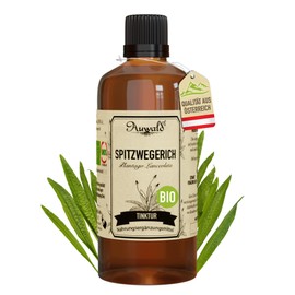 Auwald Plantain Drops Organic - High Quality Extract, Extract, Essence & Tincture - 100% Organic Agriculture, Free from Artificial Additives and Dyes, Made in Austria - 100 ml