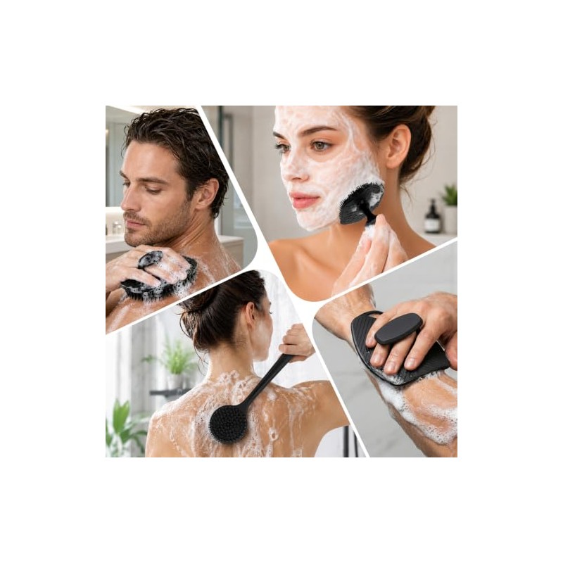 7 PCS Cepillo de Silicona para Cuerpo, Cepillo Exfoliante Corporal