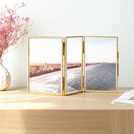 Navaris Folding Picture Frame for Photos - Frame for Picture Photo Collage - Portrait Frame for up to 6 Pictures - Foldable - S