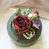 MAFELOE Corsage Boutonniere Set, Burgundy, 2 Pieces (X1-DB)