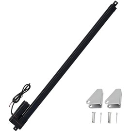 JQDML 32 Inch High Speed 1.34"/sec Linear Actuator 12V 88lbs/400N IP65 Waterproof Linear Motion Actuator with Mounting Brackets