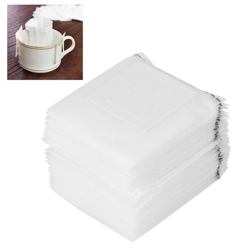 50pcs Disposable Hanging Ear Drip Coffee Filter Bag Portable Coffee