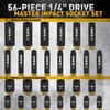 ELEAD 1/4" Drive Impact Socket Set, 56-Piece Standard SAE (5/32