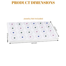 Novel Box Gem Jars 120 Large Size Gems Jars | Pack of 5 White Tray Foam Sheet 14.5X7.8X0.75 | Glass Rock Storage Box Insert Jewelry Display | Glass Jewelry Tray Foam Sheet