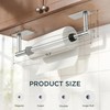 FORIOUS Paper Towel Holder Under Cabinet, One Hand Tear, Commercial,Silver