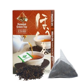 MAEDA-EN Premium Houji-cha Roasted Green Tea 10 Tea Bags Japanese Origin Green Tea Leaves Individually Wrapped Teabags 13746 1pk