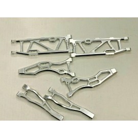 Kraton 6s Aluminum Front & Rear Suspension A-Arms Arm for Arrma Kraton 6S BLX Silver