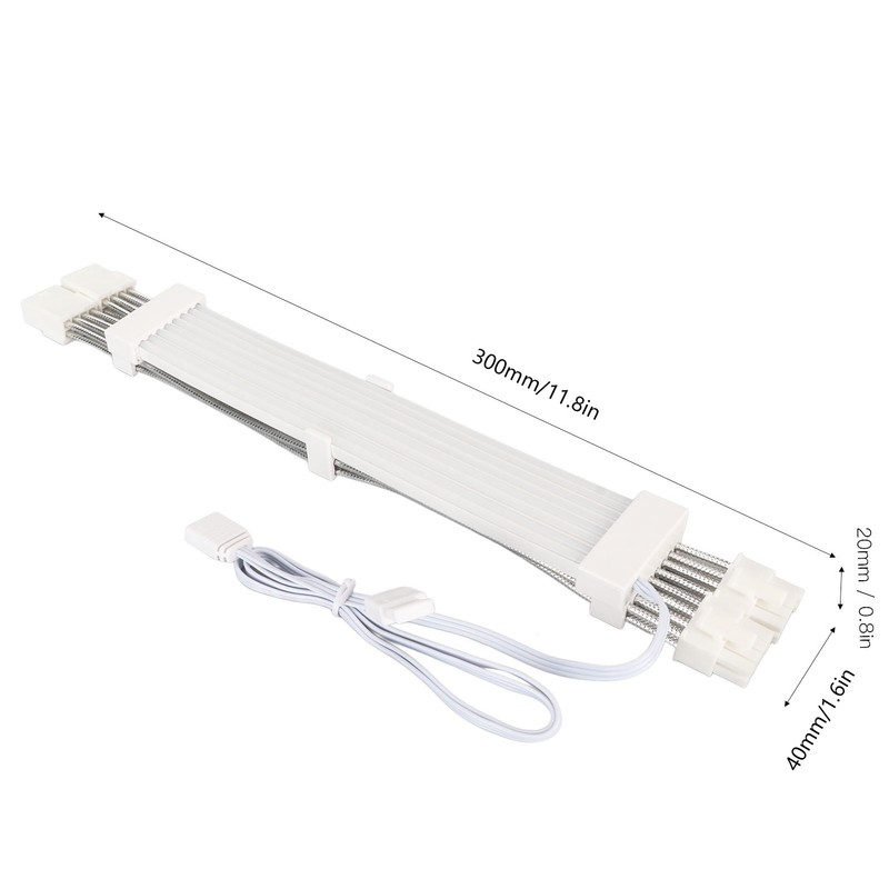ARGB Extension Sleeved Cable 5V 18AWG Flexible High Current Support