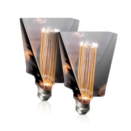 Next Glow Decorative Light Bulb Eq 20W ICE Style Shaped E26 Led Bulb Medium Base, Dimmable, Smoke/Grey Warm Light Bulb 55 Lumen, with Virtual Filament, Inner Pillar, Edison Light Bulbs LED for Home