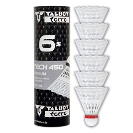 Talbot Torro Tech 450 Premium Nylon-4015752908203 Shuttlecock, Red/Fast Speed