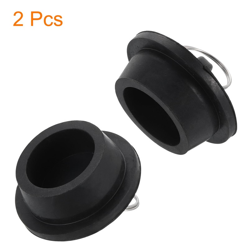 uxcell 2pcs Rubber Drain Stopper with Hanging Ring, Bathtub Drain