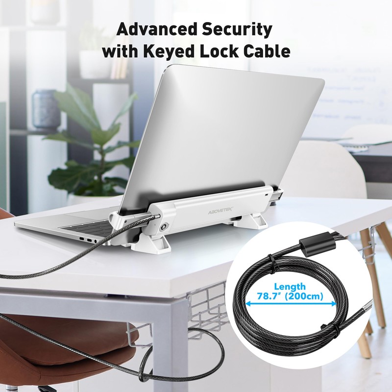 AboveTEK MacBook & Surface Laptop Locking Station with Combo Lock