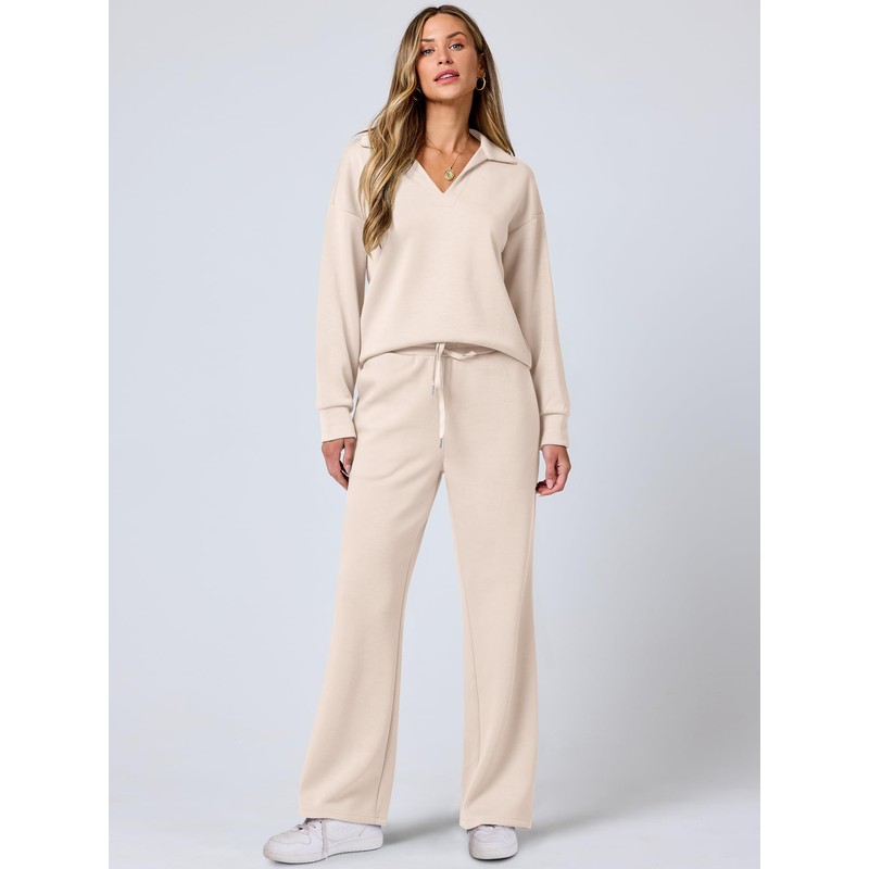 ANRABESS Women's 2 Piece Outfits Lounge Sets Casual Long Sleeve