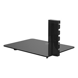 AVF AS100-A Wall Mounted AV Component Shelving System - 1 Shelf, Black