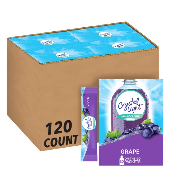 Crystal Light Sugar-Free Energy Grape On-The-Go Powdered Drink Mix 120 Count