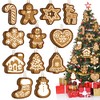 24 piezas de adornos rústicos para árbol de Navidad de
