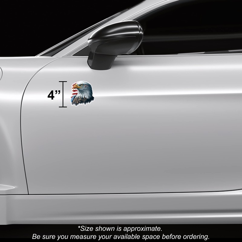 Eagle Head USA Sticker - 4 Inch