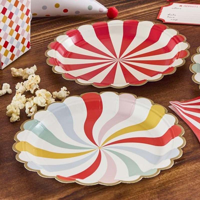 Circus Theme Carnival Party Paper Plates – Pack of 8