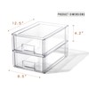 BINO | Stackable Storage Drawers, Small - 2 Pack, Clear