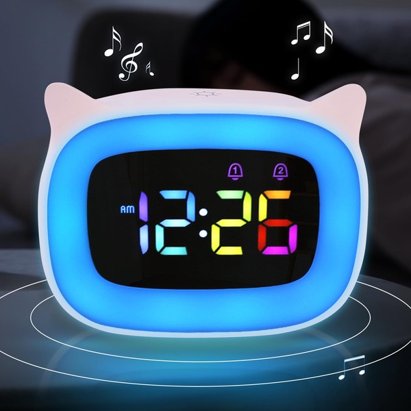 Children's Alarm Clock, Digital Children's Alarm Clock with Light Alarm