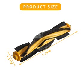 3 Pack Replacement Rubber Roller Brushes for Ecovacs DEEBOT OZMO T8 AIVI/ T8/ N8 Pro/ N8 Pro plus/N8/N8+920 950 T5 N7 Yeedi vac Robot Vacuum