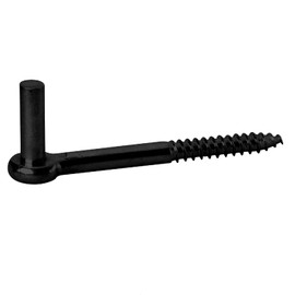 Pollmann Baubeschläge 1110263 Hook J for Screwing in Pin Diameter 13 mm Length 260 mm Black Pack of 2