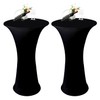 Funvalley Surperfect 2 PCS Spandex Cocktail Table Cover,Tablecloth Fitted Stretch