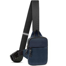 LKEX Mini Sling Bag Men Small Crossbody Bag Women Fanny Packs Casual Personal Pocket Bag Backpack Phone Chest Bag (Blue-Small（L*w*h=17 * 3 * 22cm）)