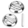 1 Pair Recessed Door Handle Round Flush Pull Handle Cabinet