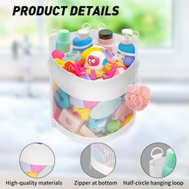 Cumnvulnt Bath Toy Storage Corner Wall Mounted, Removable Bath Toys Storage, 5.51 Gallons Toy Holder for Shower Gel, Shampoo, Various Bathroom Supplies