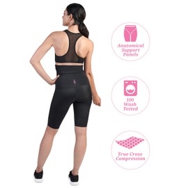 SRC Recovery Post Partum Shorts for Women High Waist (Black, M)