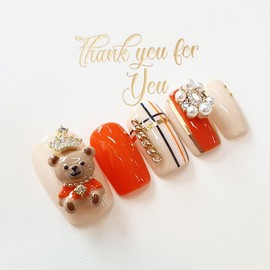 Her Bear Handmade Nail Tips - Long Point / 헤르 베어 수제네일팁 - 롱포인트