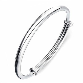 MUNSKT Sterling Silver Adjustable Silver Plated Smooth, Suitable For Women's Birthday Gifts. Lucky Number Birthday Bracelet Cuff Bracelet Jewelry