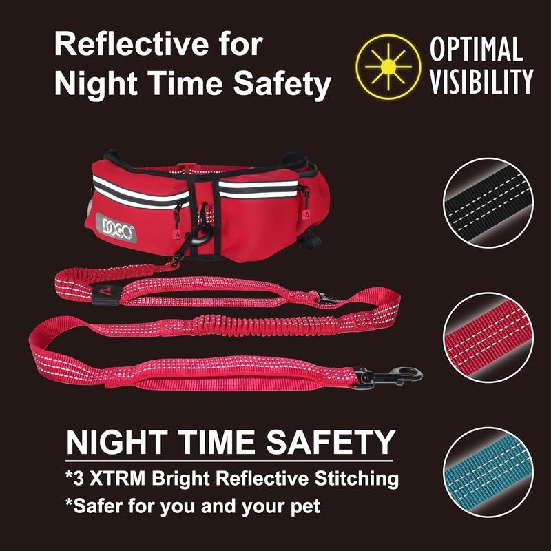 DOCO Retractable Bungee Dog Leash for Running Walking Jogging, Training,