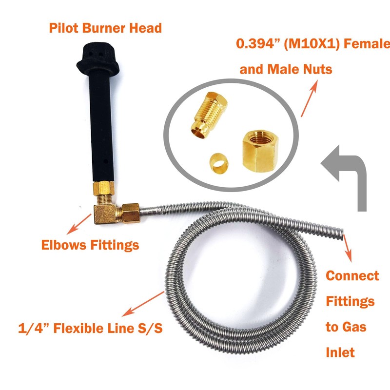 MENSI 𝑴𝑬𝑵𝑺𝑰 Chinese Wok Range Jet Burner Casting Iron Pilot