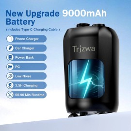 TRJZWA Portable Shower for Camping &Travel –9000mAh Battery,Foldab