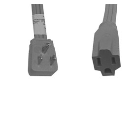 Heavy Duty Flat Extension Cord, 12 Ft Wire Gray Flat Plug Extension Cord for Air Conditioner, Refrigerator and Major Appliances 3 Prong Extension Cord, Indoor Use