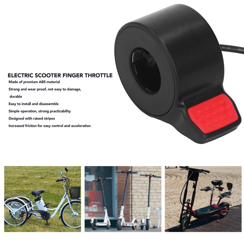 Electric Bike Thumb Throttle ABS Finger Throttle Thumb Accelerator Replacement