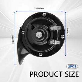 GRANDI 300DB Super Loud Car Horn, 12V Waterproof Power Double Horn, Strong Penetrating Stereo Sound Speakers Rustproof Modification Accessories, Universal for Most Cars Motorcycles (Black)