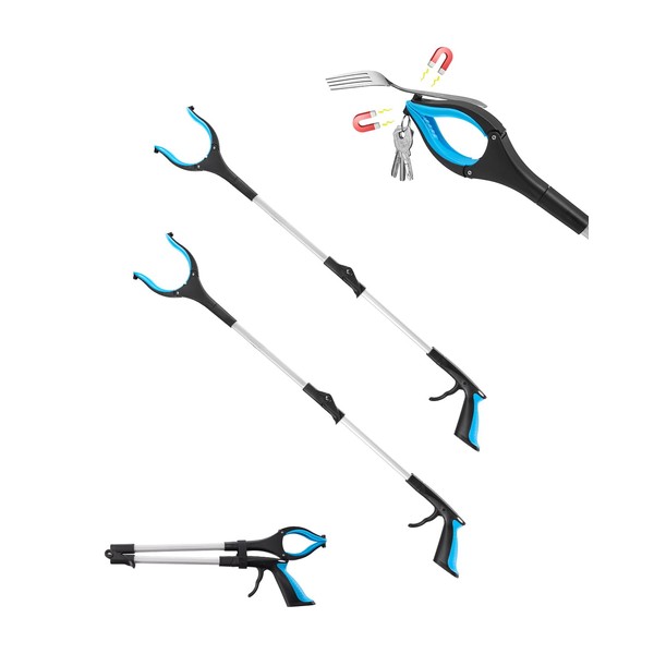 Happybuy Grabber Reacher Tool Set, 2-Pack 34" Foldable Reach and
