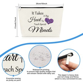Special Education Teacher Gifts Teachers Appreciation Gifts Makeup Bag for Women Thank You Gift for ASL Disabler Teacher Autism Teacher Birthday Teachers Week Christmas Thanksgiving Gift Cosmetic Bag
