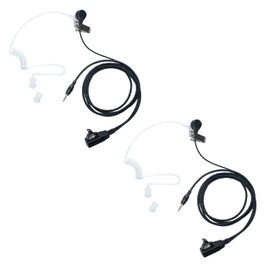 Klykon Covert Acoustic Tube Earpiece Headset with Mic Compatible with Cobra Microtalk Walkie Talkie Two Way Radio Cxt195 Px650 Px655 Cx112 1 Pin 2 Pack